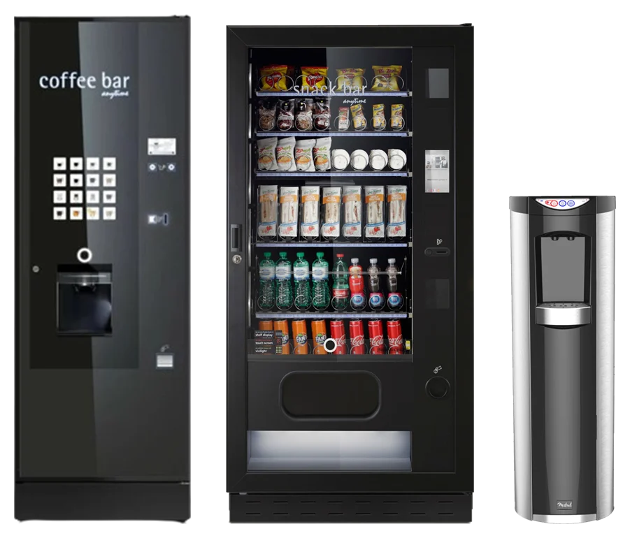 Distributeurs automatiques Autodistri : boissons chaudes, snacks et fontaine à eau